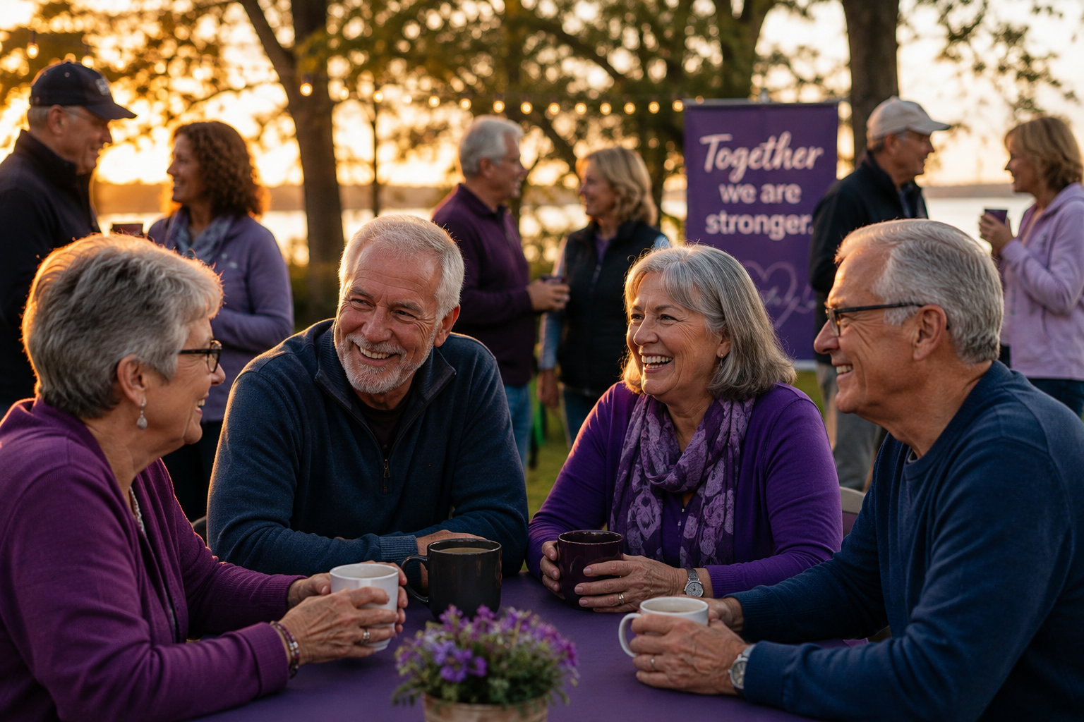 Older adults enjoying friendship and community together